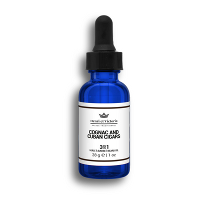 HENRI ET VICTORIA - huile de pré-rasage cognac et cigares cubains - 28 ml