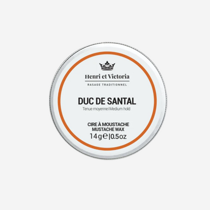 HENRI ET VICTORIA - cire à moustache duc de santal - 14g