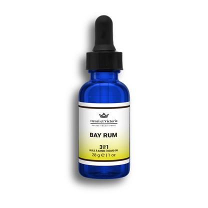 HENRI ET VICTORIA - huile de pré-rasage rhum baie - 28 ml