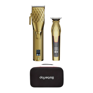 BARBER STARTER kit : clipper and trimmer for beginner barber - Gold