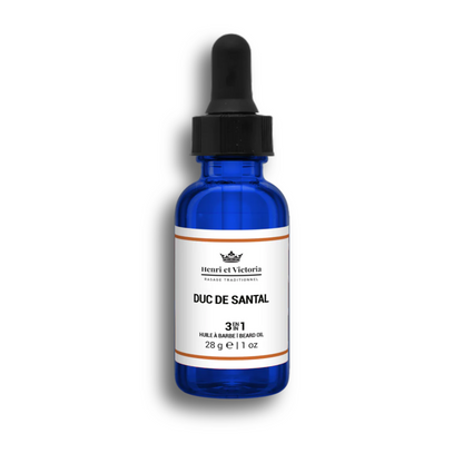 HENRI ET VICTORIA - huile à barbe duc de santal - 28 ml